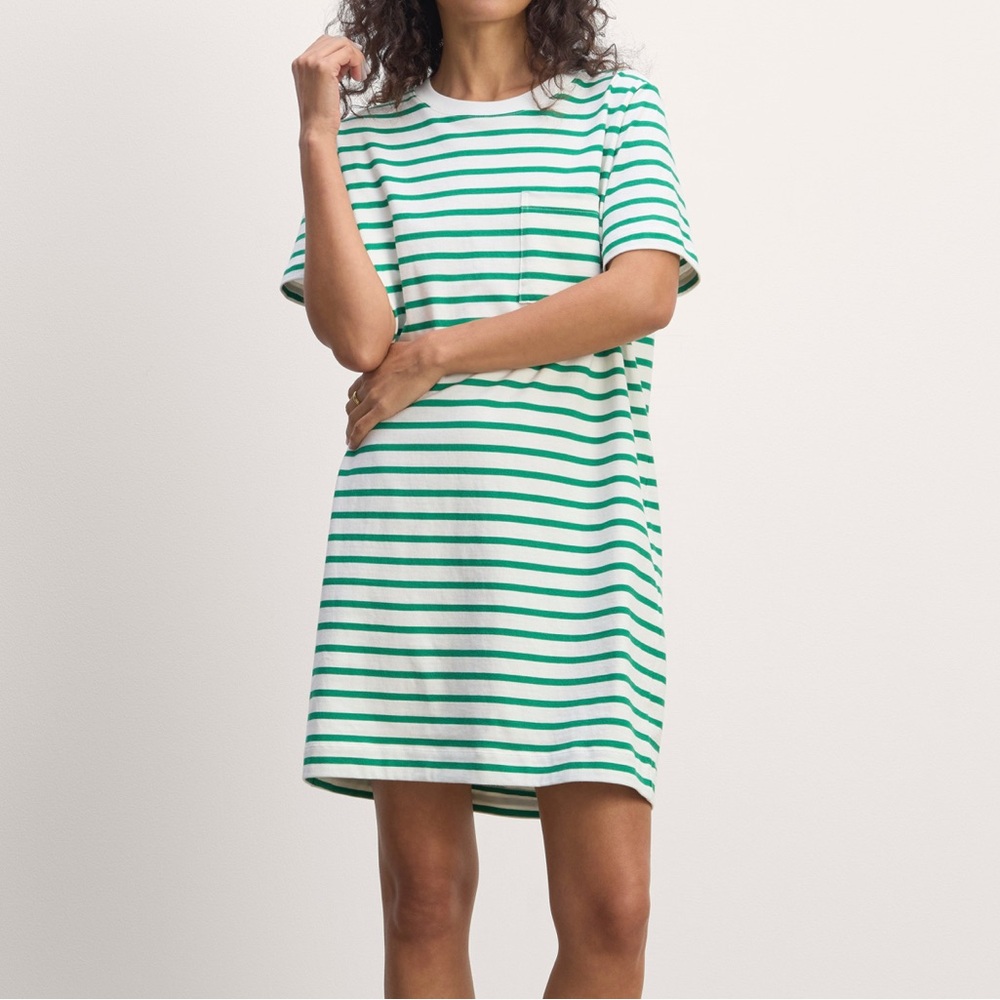 Everlane Organic Cotton Weekend Tank Dress The Rib-Knit A-Line Tank Dress
